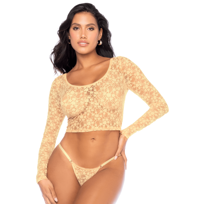 Ensemble lingerie sexy, peut être porté comme top tendance