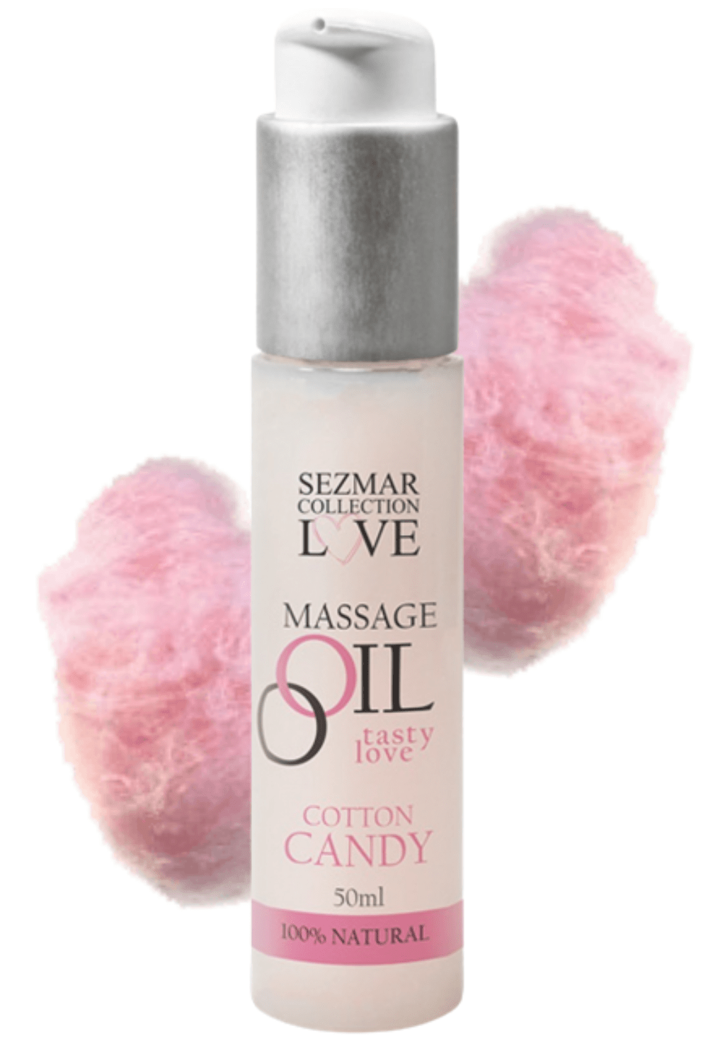 Huile de massage comestible naturelle 50ml - Barbe à papa - Massage -