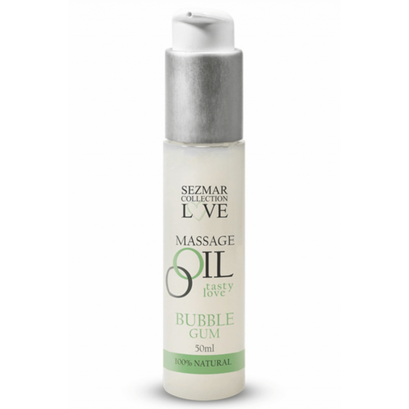 Huile de massage comestible naturelle 50ml - Bubble gum - Massage -