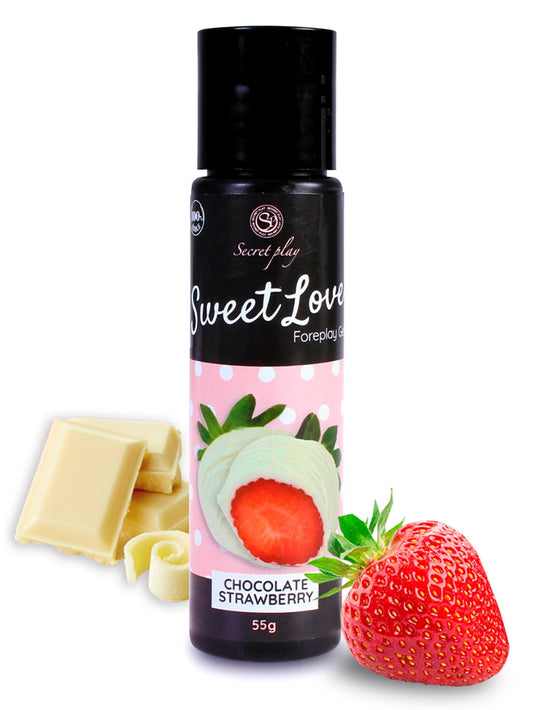 gel massage lubrifiant comestible fraise chocolat