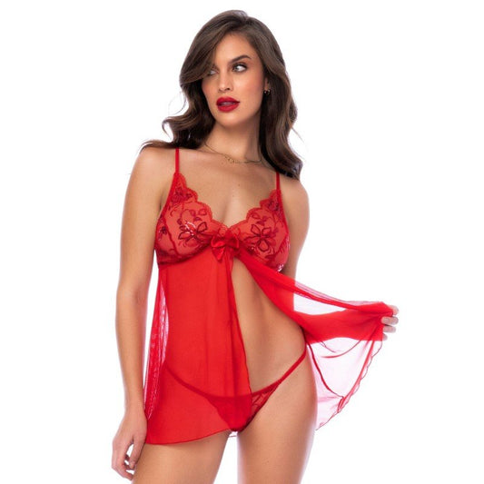 Nuisette scintillante rouge du S au 4XL - Nuisette - S/M