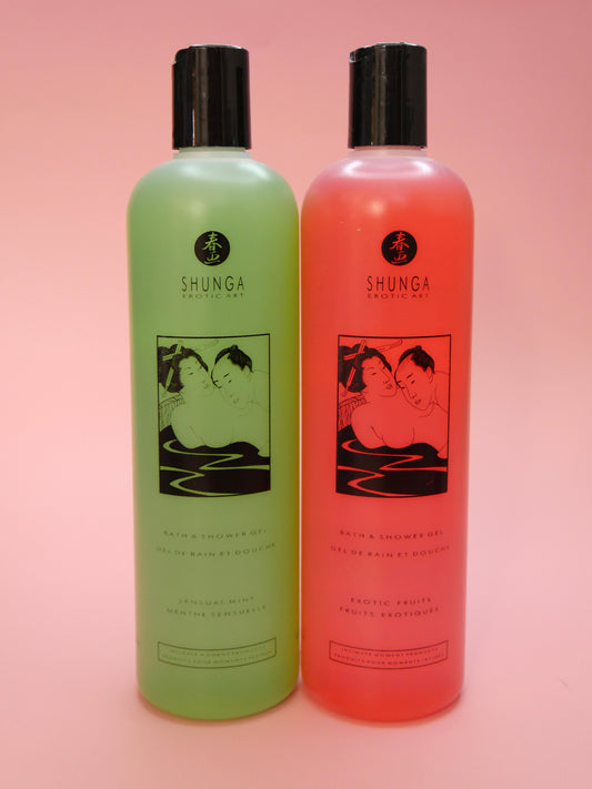 duo gel douche comestible cerise et menthe