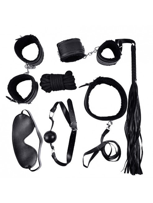 Ensemble Bondage Noir 10 Pièces