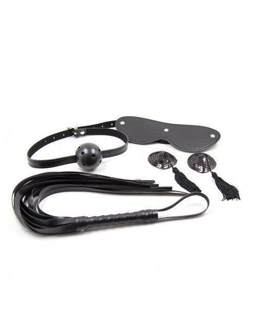 Ensemble Bondage Noir - 4 Pièces
