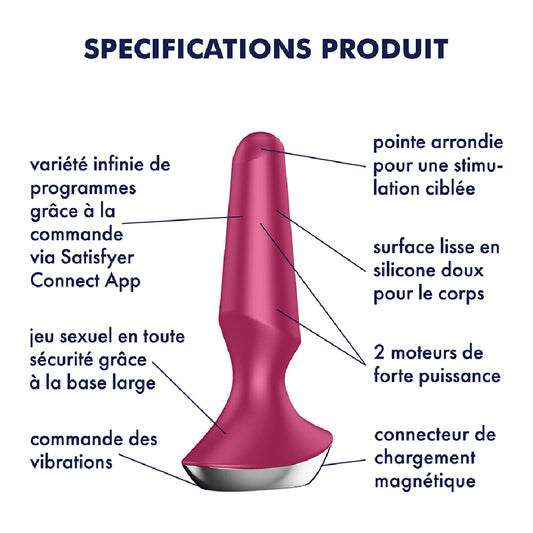 Plug-ilicious 2 Plug anal vibrant connecté - Jolie Lune