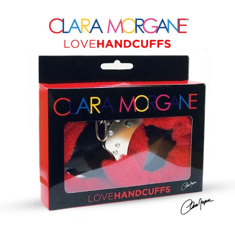 menottes rouge metal fausse fourrure clara morgane
