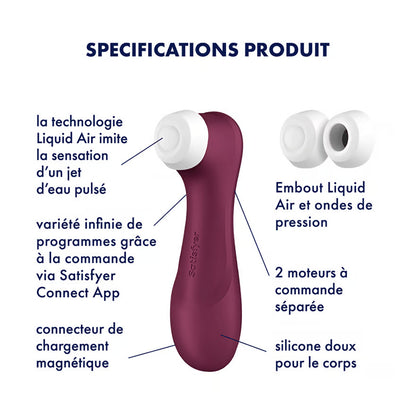 Pro 2 Génération 3 - Connect App et vibration - Vin rouge - Jolie Lune
