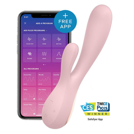 Vibromasseur connecté Mono Flex Rose - Jolie Lune