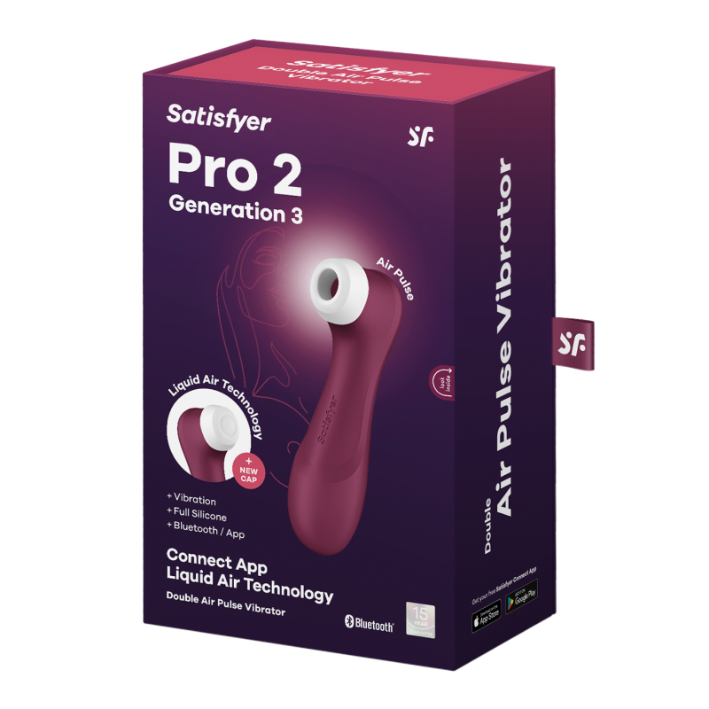 Pro 2 Génération 3 - Connect App et vibration - Vin rouge - Jolie Lune